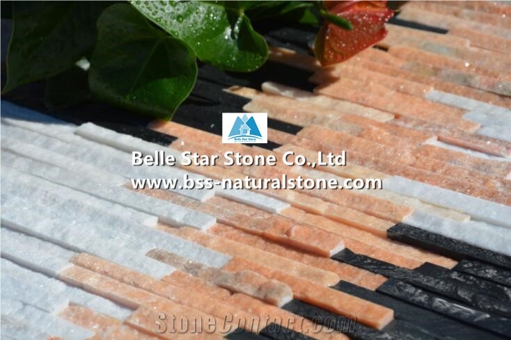 Quartzite Mini Stacked Stone,Natural Waterfall Shape Culture Stone