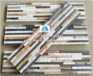 Quartzite Slate Sandstone Mini Stacked Stone,Waterfall Shape Ledgeston