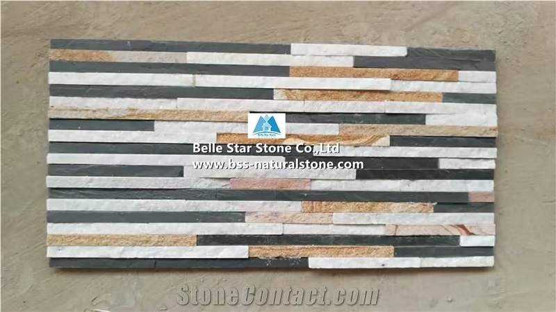 Quartzite Slate Sandstone Mini Stacked Stone,Waterfall Shape Ledgeston