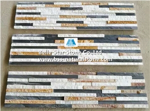 Quartzite Slate Sandstone Mini Stacked Stone,Waterfall Shape Ledgeston