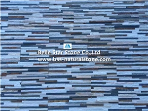 Slate and Quartzite Mini Stacked Stone,Waterfall Shape Culture Stone Vener