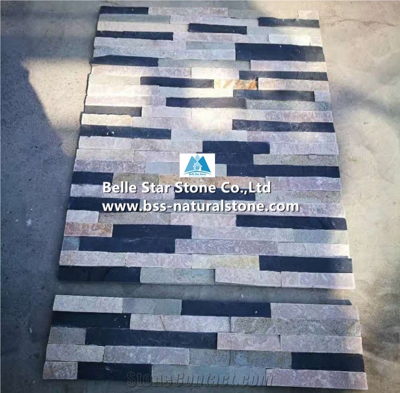 Slate Quartzite Culture Stacked Ledge Stone Veneer Cladding Panels