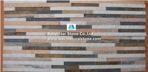 Slate Quartzite Mini Stacked Stone,Waterfall Shape Ledgestone Panels