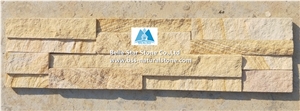 Yellow Sandstone Culture Stacked Ledge Stone Veneer Cladding Panels