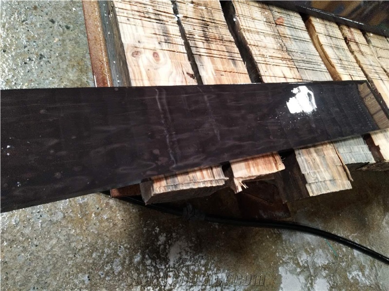 Elegant Crystalized Marble Stone Slabs in Black Color for Floor Tiles