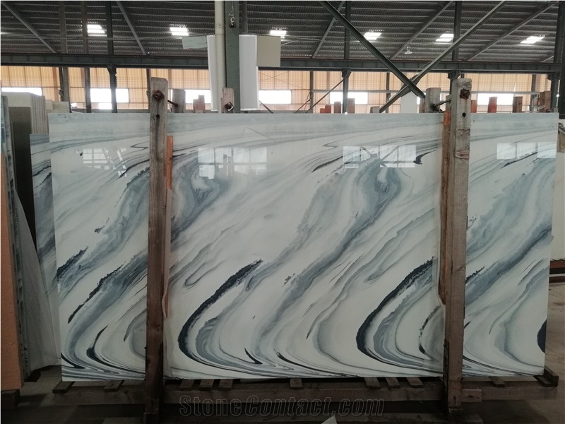 Floor Tiles Artificial Nano Blue Marble Stone Slabs Panel