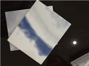 Floor Tiles Artificial Nano Blue Marble Stone Slabs Panel