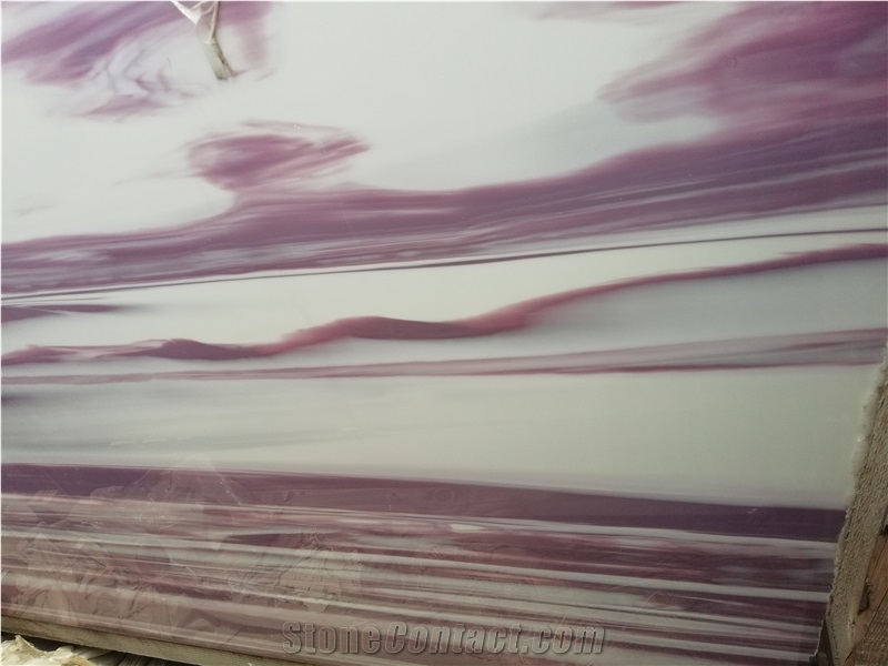 Nano Crystal Stone 25001800mm Slabs and Tiles with Purple Pattern
