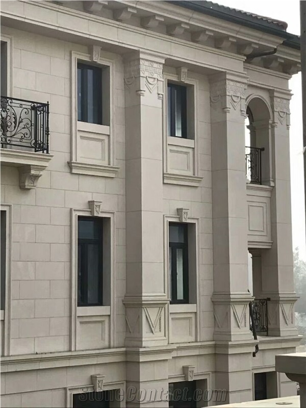 Moca Cream Wallstone, Split Wall Cladding, Saw Cut Wall Stone, Building Ornaments