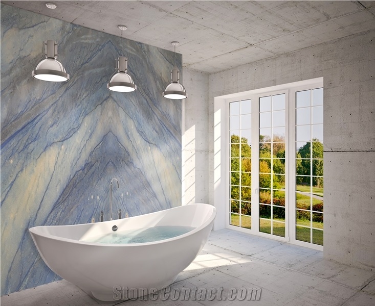 Azul Imperiale Quartzite Slabs