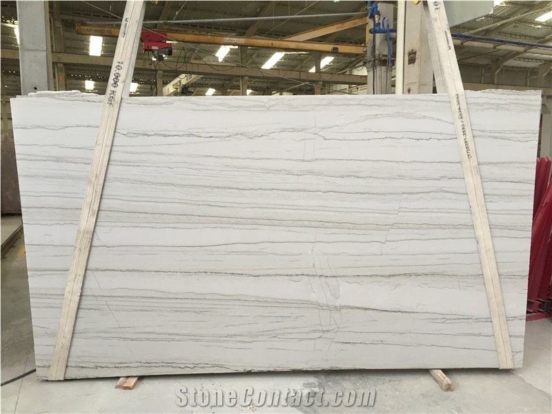 White Macaubas Quartzite Slabs, Branco Macaubas Quartzite