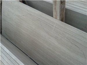 China White Wood Grain Marble Tiles Serpeggiante