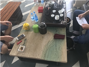 Travertine Table New Style from Moreonyx