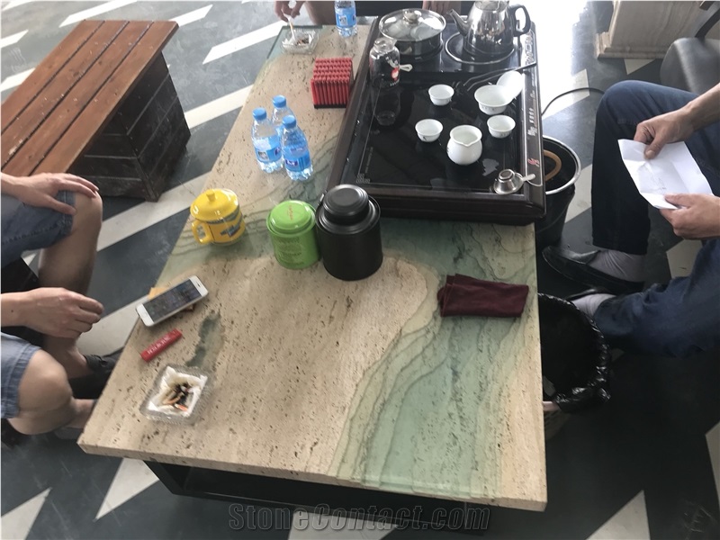 Travertine Table New Style from Moreonyx