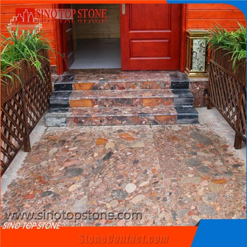 Multicolor Chocolate Natural Compound Stone Granite Wall Tiles