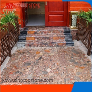 Multicolor Chocolate Natural Compound Stone Granite Wall Tiles