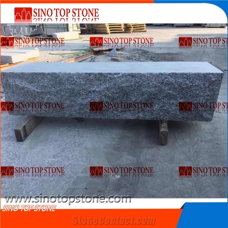 Natural Stone Grey Granite Wall Stone, Split G383 Granite Wall Block