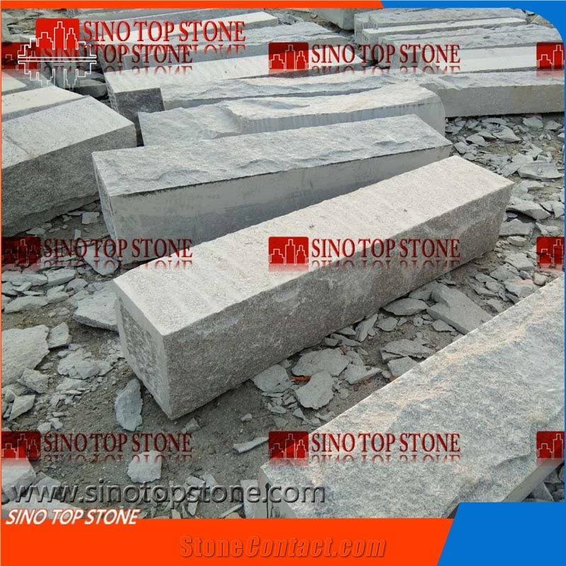 Natural Stone Grey Granite Wall Stone, Split G383 Granite Wall Block