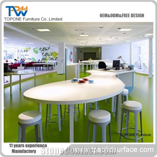 Acrylic Rectangle Office Meeting Station Tabletop for 20 Person