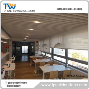 Acrylic Resin Stone Solid Surface Commercial Reception Counter Desk