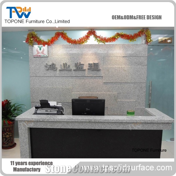 Acrylic Solid Surface Environmental Materialbank Reception Desk