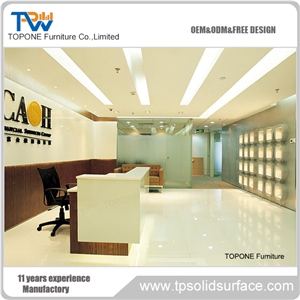 Acrylic Solid Surface Environmental Materialbank Reception Desk