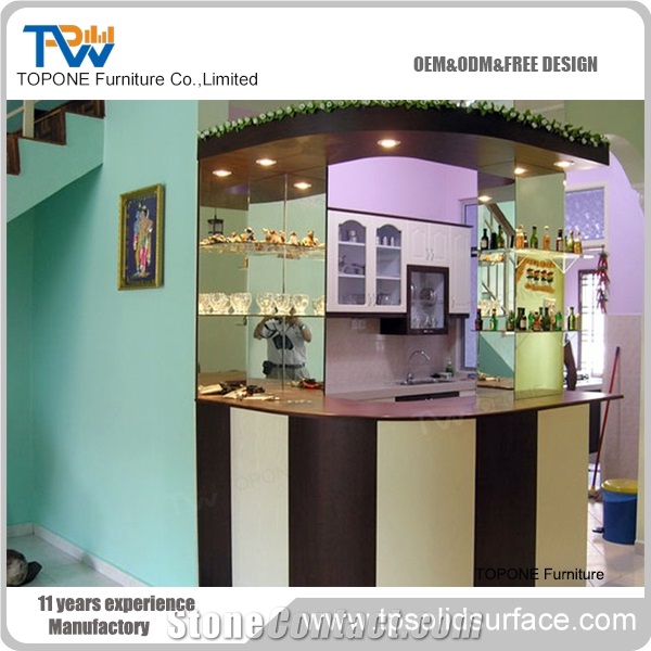 Acrylic Solid Surface Led Lighted Cinema Design Reception Counter