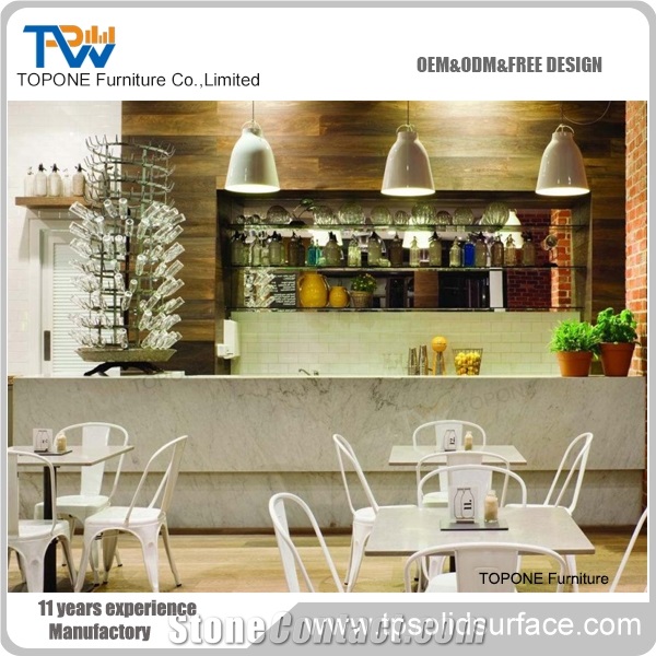 Acrylic Solid Surface Led Lighted Cinema Design Reception Counter
