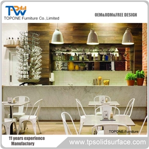 Acrylic Solid Surface Led Lighted Cinema Design Reception Counter