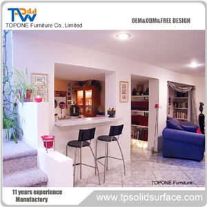 Acrylic Solid Surface Led Lighted Cinema Design Reception Counter