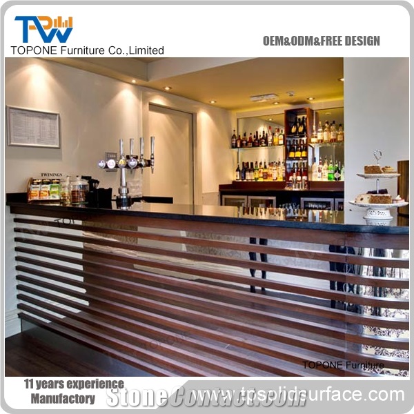 Acrylic Solid Surface Led Lighted Cinema Design Reception Counter