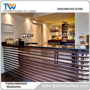 Acrylic Solid Surface Led Lighted Cinema Design Reception Counter