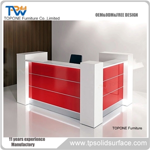 Acrylic Solid Surface Reception Desk Elegant Beautiful Design