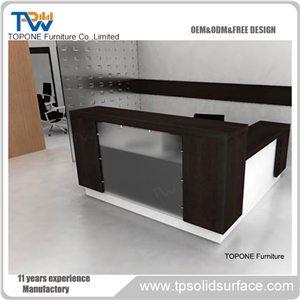 Acrylic Solid Surface Restaurant Display Reception Desk