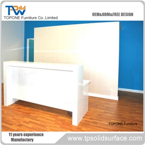 Artificial Marble Led Reception Desk