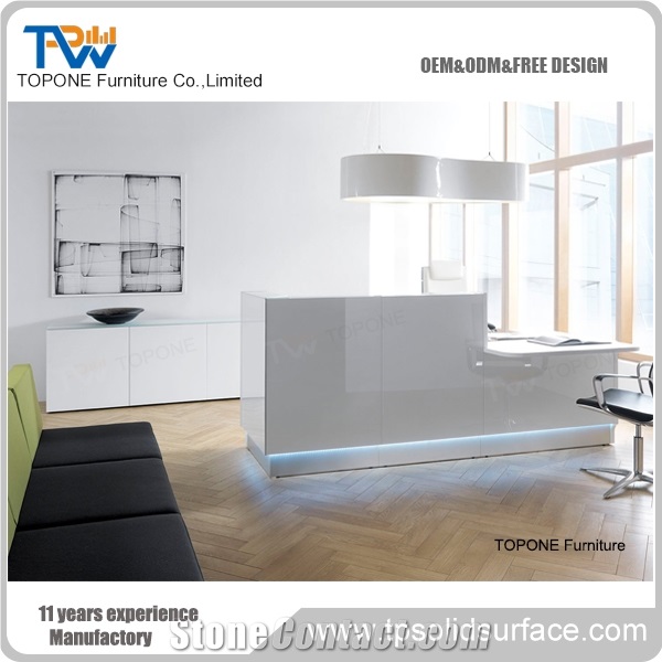 Artificial Marble Stone Beauty Salon Reception Table