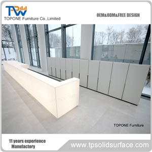 Artificial Stone Acrylic Solid Surface Office Furniture Reception