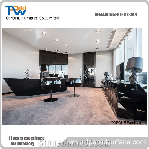 Artificial Stone Acrylic Solid Surface Office Furniture Reception