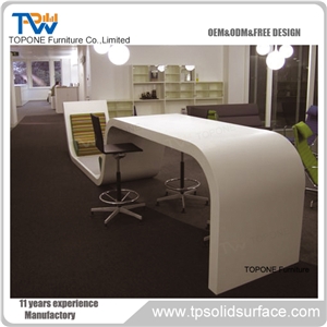 Artificial Stone Acrylic Solid Surface Office Furniture Reception