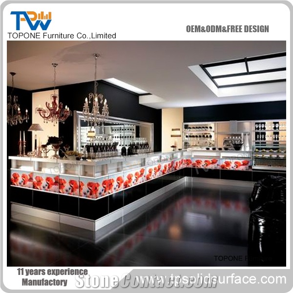 Artificial Stone Diamond Shape Fashion Bar Counter