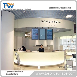Artificial Stone Professional Price Simple Style Reception Desk