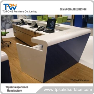 Latest Design Reception Acrylic Lighted Office Reception Desk