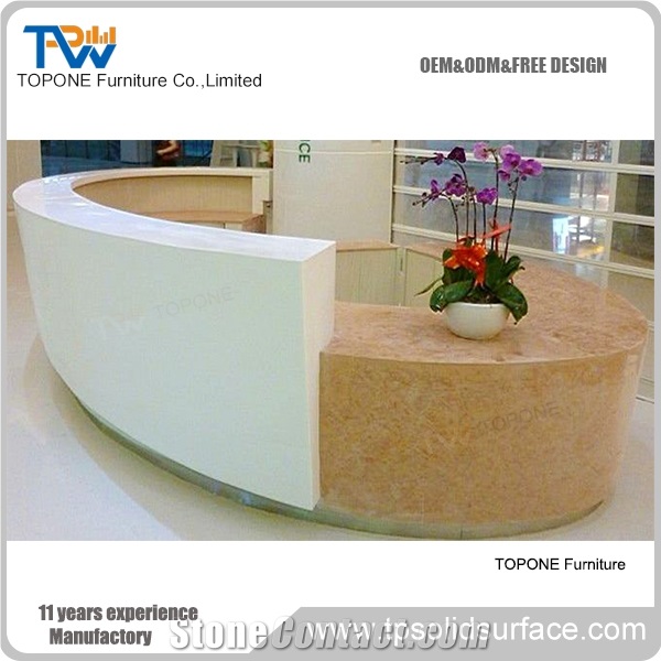 Modern Design Acrylic Stone Front Standing Table