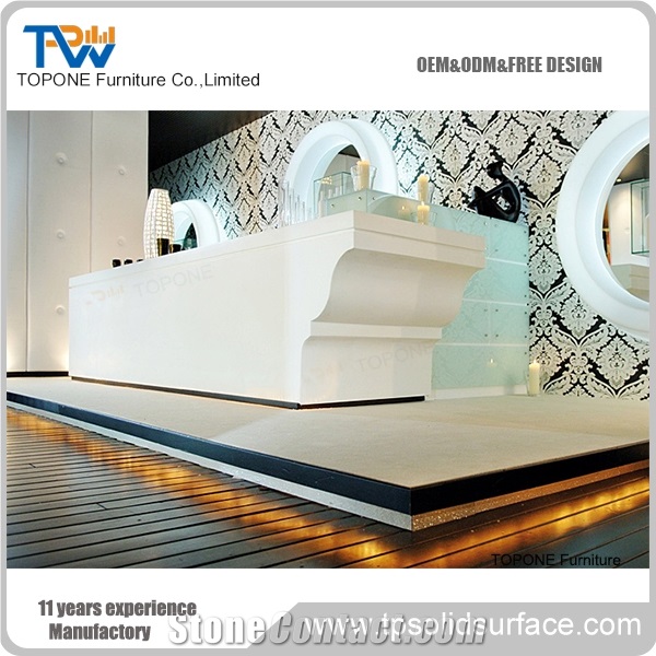 Modern Design Acrylic Stone Front Standing Table