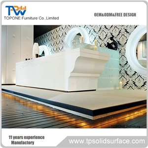 Modern Design Acrylic Stone Front Standing Table