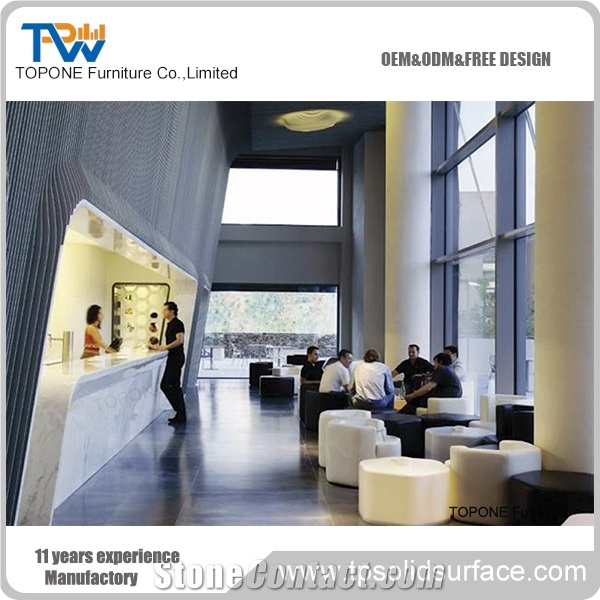Modern Design Acrylic Stone Front Standing Table