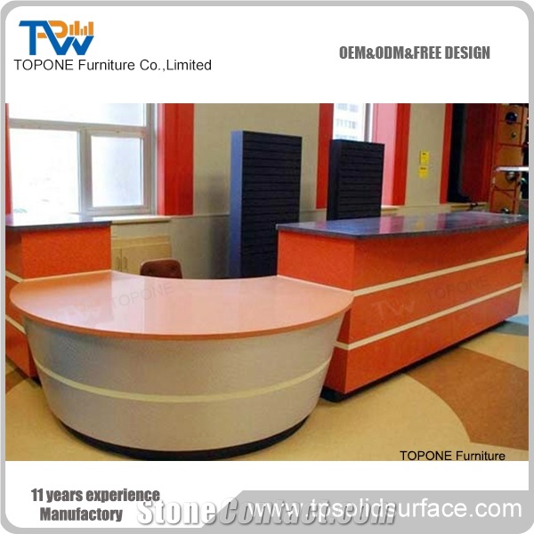Modern Design Acrylic Stone Front Standing Table