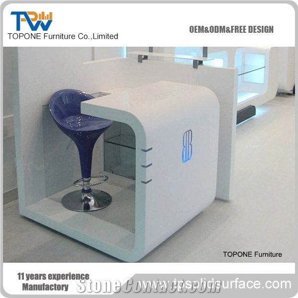 Modern Design Acrylic Stone Front Standing Table