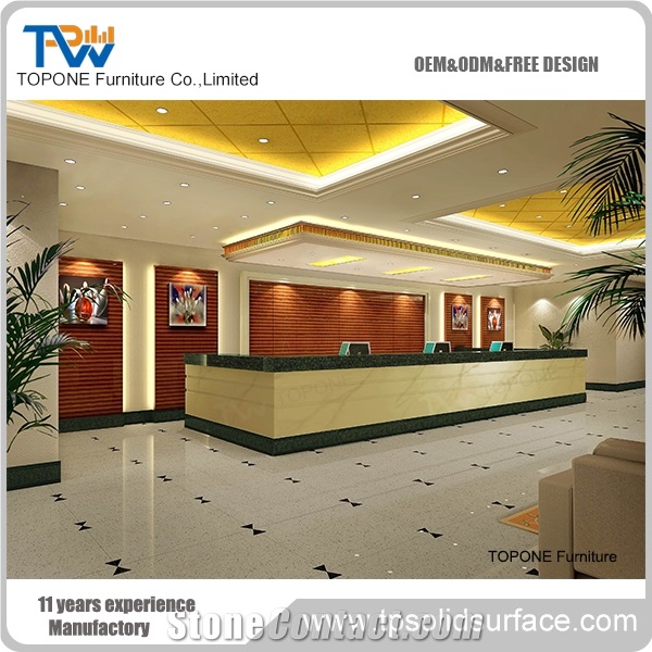 Modified Acrylic Widely Used Reception Counter Reception Furniture