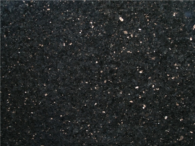 Black Galaxy Granite Slabs, India Black Granite